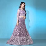 Embroidered Semi-Stitched Lehenga & Unstitched Blouse With Dupatta